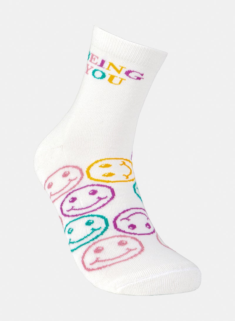 Odds Women's Pack of 3 Half Terry High L-Shape Patterned Socks - Image 2